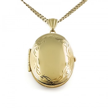 9ct gold 7.3g 21 inch Locket with chain